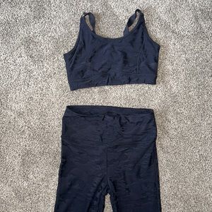 Fashion Nova At Attention Embossed Camo Print Active Sports Bra + Legging Set